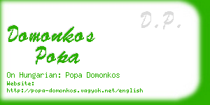 domonkos popa business card